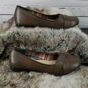 Goldtoe Ortho Tech Cushioned Brown Slip On Flats